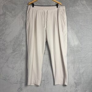 ✨ 2/$35 Old Navy Billie Straight Ankle Trouser Beige Drawstring Pants Comfort